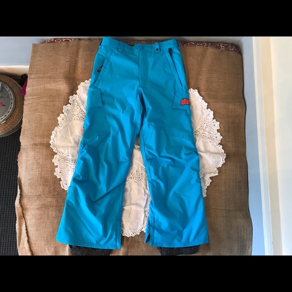 light blue snow pants